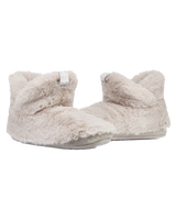 Harriet 100% Recycled High Density Faux Fur Slipper Boot in Trace Grey