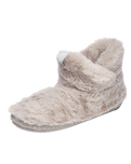 Harriet 100% Recycled High Density Faux Fur Slipper Boot in Trace Grey