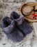 Harriet 100% Recycled High Density Faux Fur Slipper Boot in Ink