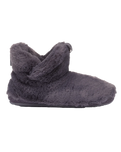 Harriet 100% Recycled High Density Faux Fur Slipper Boot in Ink