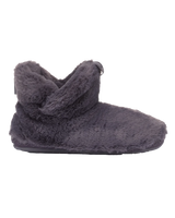 Harriet 100% Recycled High Density Faux Fur Slipper Boot in Ink