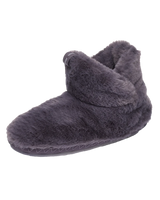 Harriet 100% Recycled High Density Faux Fur Slipper Boot in Ink