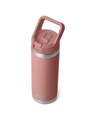 Rambler 18oz Straw Bottle in Sandstone Pink