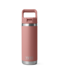 Rambler 18oz Straw Bottle in Sandstone Pink