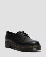 The Dr Martens Womens 1461 Bex Smooth Leather Shoes in Black Smooth