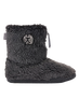 The Bedroom Athletics Mens Gosling Snow Tipped Sherpa Slipper Boots in Washed Black