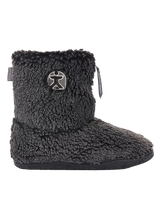 The Bedroom Athletics Mens Gosling Snow Tipped Sherpa Slipper Boots in Washed Black