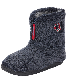 The Bedroom Athletics Mens Gosling Snow Tipped Sherpa Slipper Boots in Washed Peacoat Navy