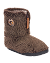 Gosling Snow Tipped Sherpa Slipper Boots in Washed Dark Chocolate