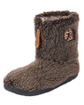 Gosling Snow Tipped Sherpa Slipper Boots in Washed Dark Chocolate