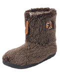 Gosling Snow Tipped Sherpa Slipper Boots in Washed Dark Chocolate