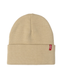 The Levi's® Mens Slouchy Red Tab Beanie in Light Khaki