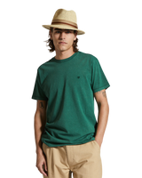 The Brixton Mens Vintage Reserve T-Shirt in Trekking Green Sol Wash