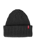 The Levi's® Mens Ribbed Beanie in Dark Grey