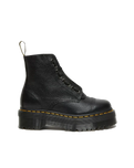 The Dr Martens Womens Sinclair Milled Nappa Leather Platform Boots in Black Milled Napa