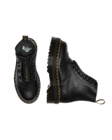 The Dr Martens Womens Sinclair Milled Nappa Leather Platform Boots in Black Milled Napa