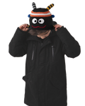 Boys Monster Beanie in Orange