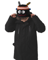 Boys Monster Beanie in Orange