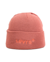 The Levi's® Mens Wordmark Beanie in Dull Red