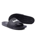 The Levi's® Womens June Poster Flip Flops in Full Black