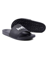 The Levi's® Womens June Poster Flip Flops in Full Black