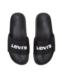 The Levi's® Womens June Bold Padded Sliders in Regular Black