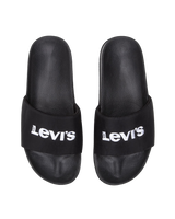 The Levi's® Womens June Bold Padded Sliders in Regular Black
