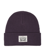 The Levi's® Womens Backpatch Beanie in Dark Purple