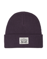 The Levi's® Womens Backpatch Beanie in Dark Purple