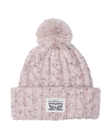 The Levi's® Womens Backpatch Pom Beanie in Light Pink