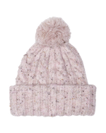 The Levi's® Womens Backpatch Pom Beanie in Light Pink