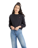 The Levi's® Womens Standard Crewneck Sweatshirt in Caviar