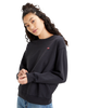 The Levi's® Womens Standard Crewneck Sweatshirt in Caviar