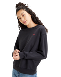 The Levi's® Womens Standard Crewneck Sweatshirt in Caviar