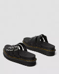 The Dr Martens Womens Blaire Slide Leather Sandals in Black