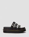 The Dr Martens Womens Blaire Slide Leather Sandals in Black