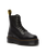 The Dr Martens Womens Jadon III Pisa Leather Platform Boots in Black Pisa