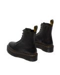 The Dr Martens Womens Jadon III Pisa Leather Platform Boots in Black Pisa