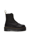 The Dr Martens Womens Jadon III Pisa Leather Platform Boots in Black Pisa