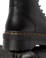 The Dr Martens Womens Jadon III Pisa Leather Platform Boots in Black Pisa