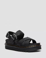 The Dr Martens Womens Voss II Leather Sandals in Black