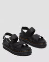 The Dr Martens Womens Voss II Leather Sandals in Black