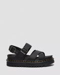 The Dr Martens Womens Voss II Leather Sandals in Black