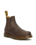 The Dr Martens Mens 2976 Yellow Stitch Crazy Horse Chelsea Boot in Dark Brown