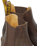 The Dr Martens Mens 2976 Yellow Stitch Crazy Horse Chelsea Boot in Dark Brown