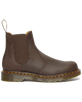 The Dr Martens Womens Womens 2976 Yellow Stitch Crazy Horse Chelsea Boot in Dark Brown