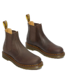 The Dr Martens Womens Womens 2976 Yellow Stitch Crazy Horse Chelsea Boot in Dark Brown