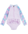 Girls Ruffle One Piece Swimsuit in Light Lavender
