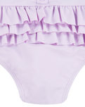 Girls Ruffle One Piece Swimsuit in Light Lavender