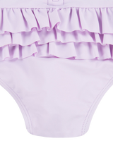 Girls Ruffle One Piece Swimsuit in Light Lavender